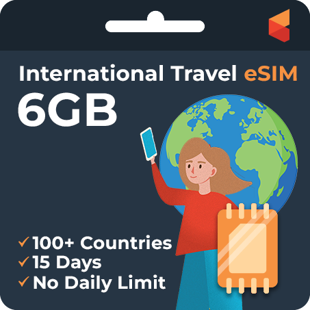 [eSIM] 15 Day International Data eSIM(6GB)