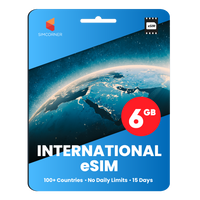 [eSIM] 15 Day International Travel eSIM (6GB) | SimCorner