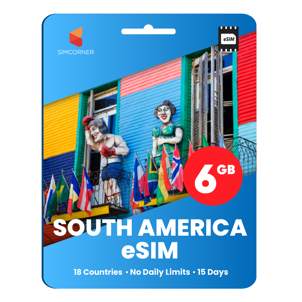 [eSIM] South America Travel SIM (6GB - 15 Days)