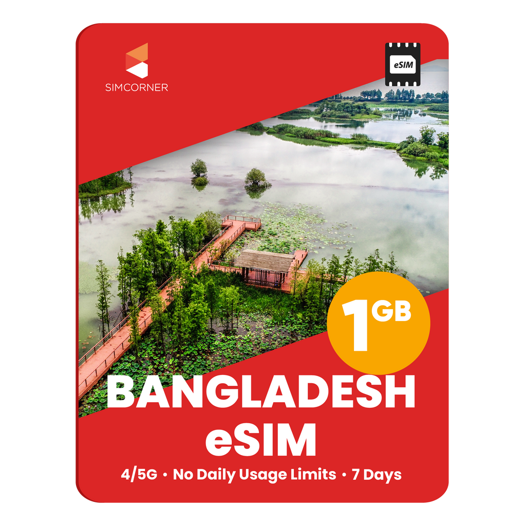 Bangladesh eSIM: 1GB - 7 Days - SimCorner