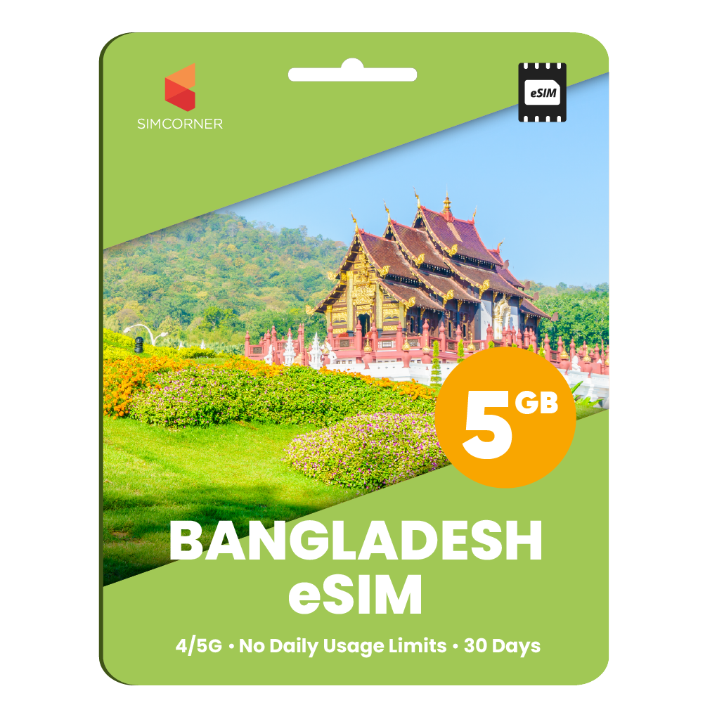 Bangladesh eSIM: 5GB - 30 Days 
-SimCorner