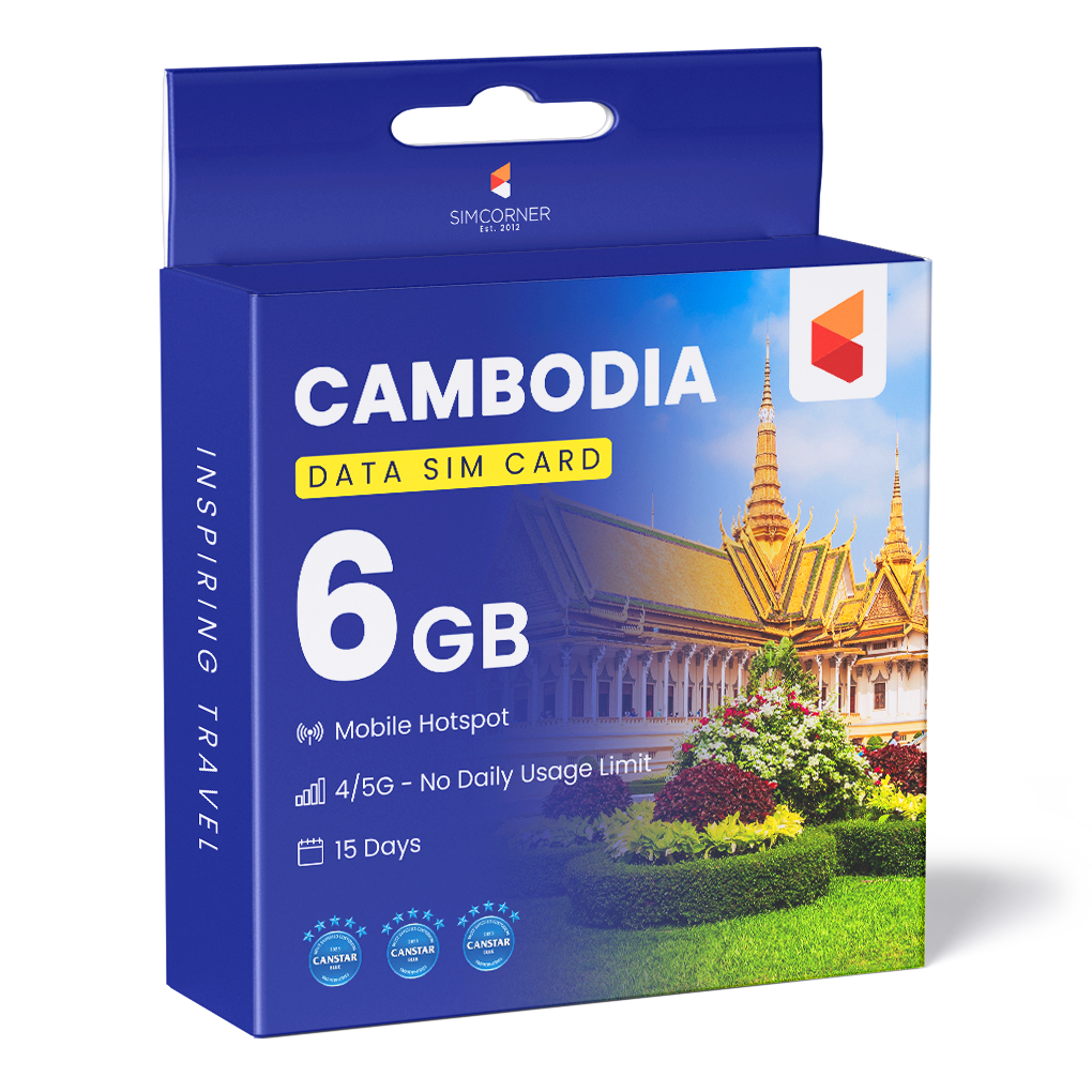 Cambodia Data SIM Card (15 Day - 6GB)