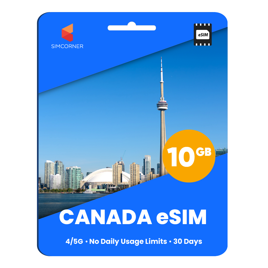 Canada eSIM: 10GB - 30 Days
-SimCorner