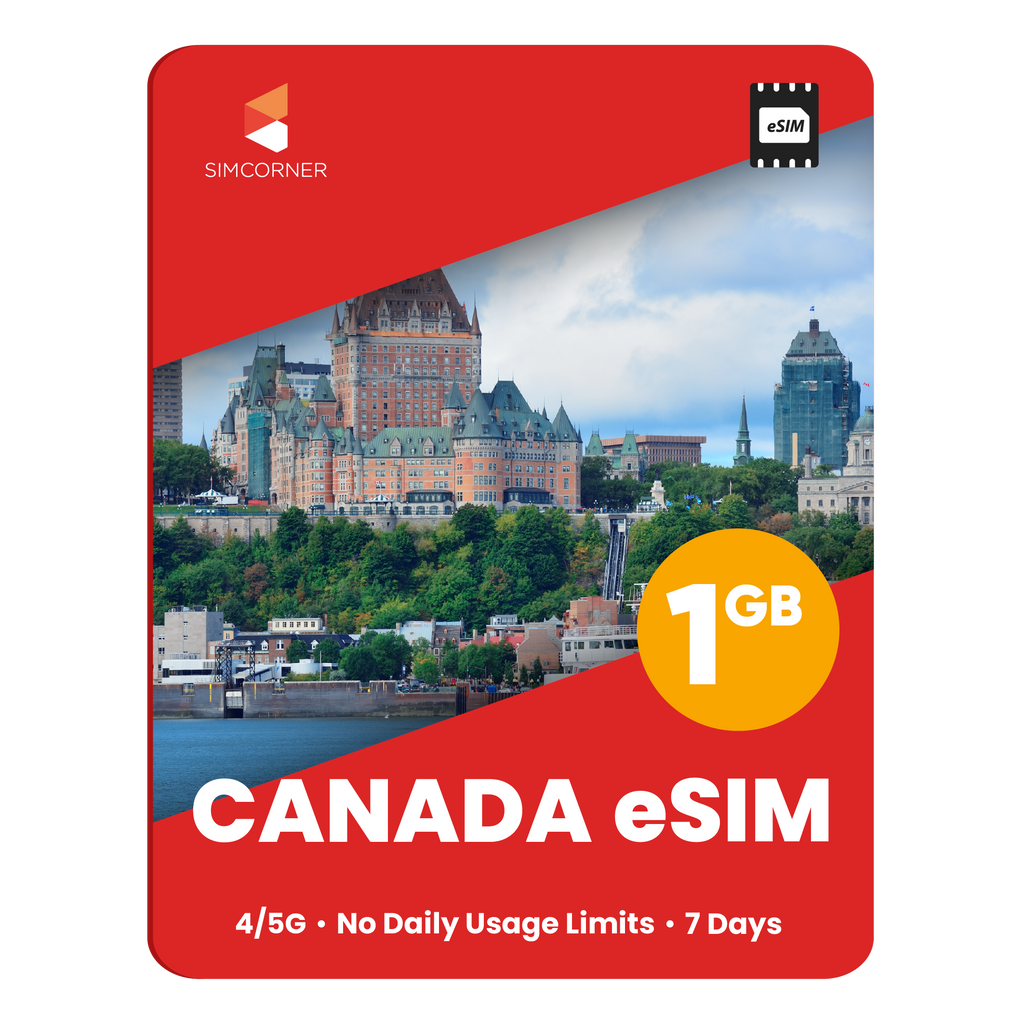 Canada eSIM: 1GB - 7 Days - SimCorner