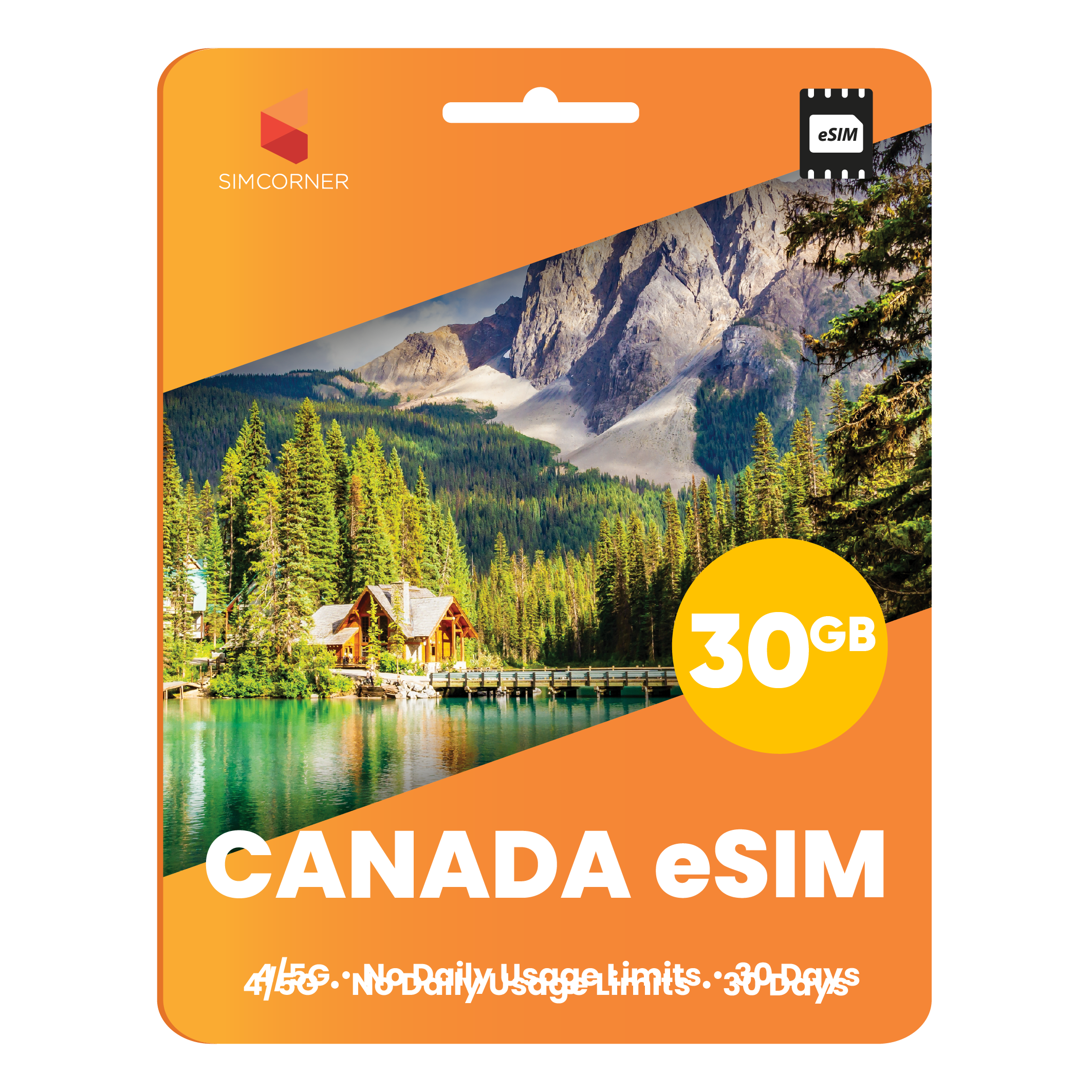 Canada eSIM: 30GB - 30 Days - SimCorner