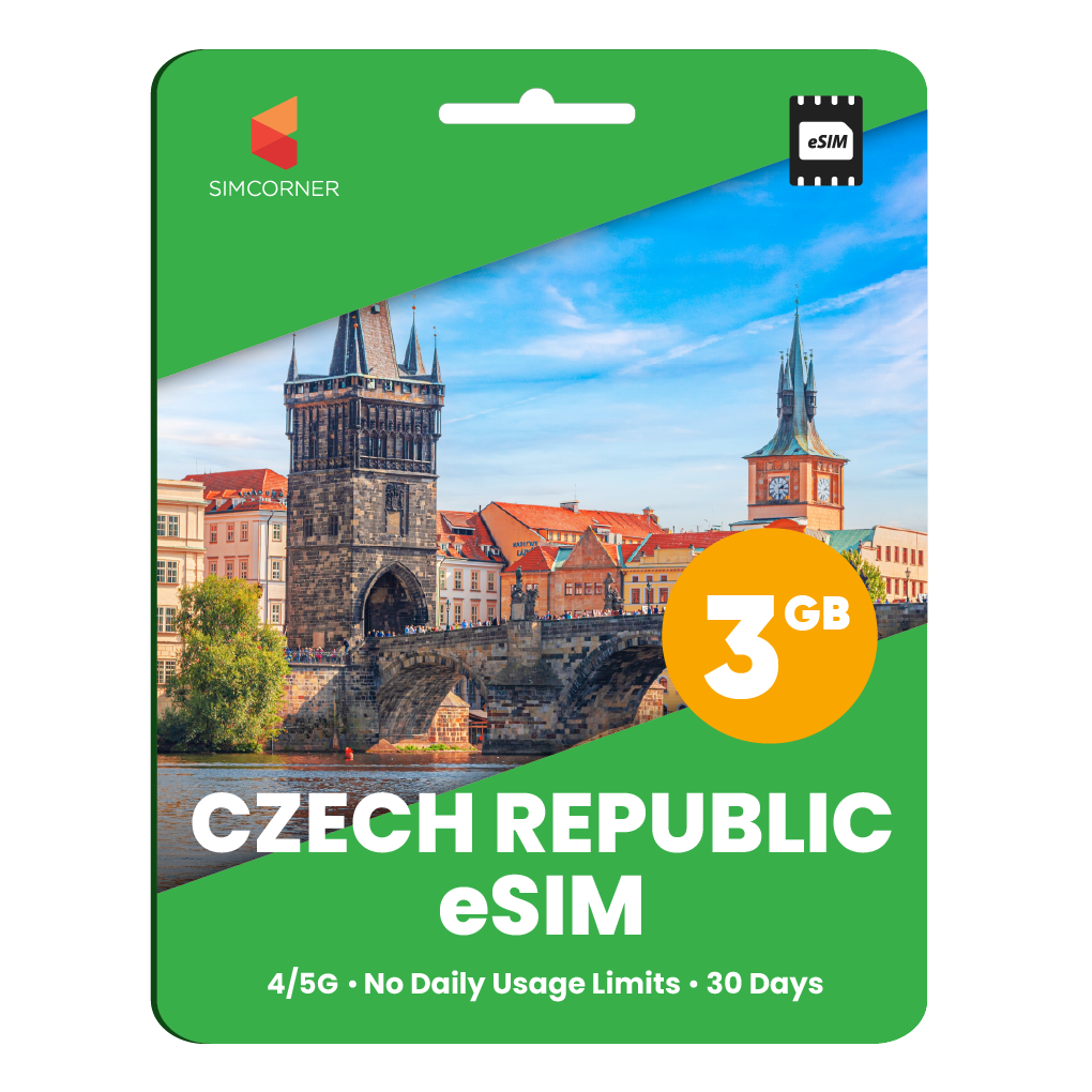 Czech Republic eSIM: 3GB - 30 Days - SimCorner