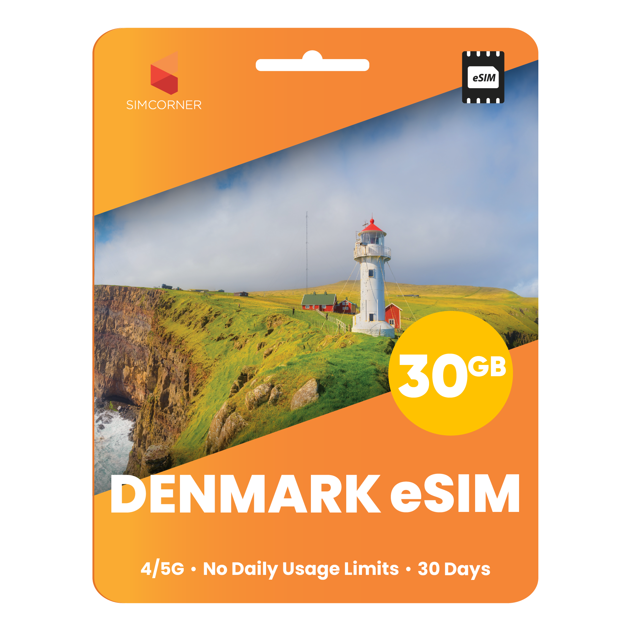 Denmark eSIM: 30GB - 30 Days