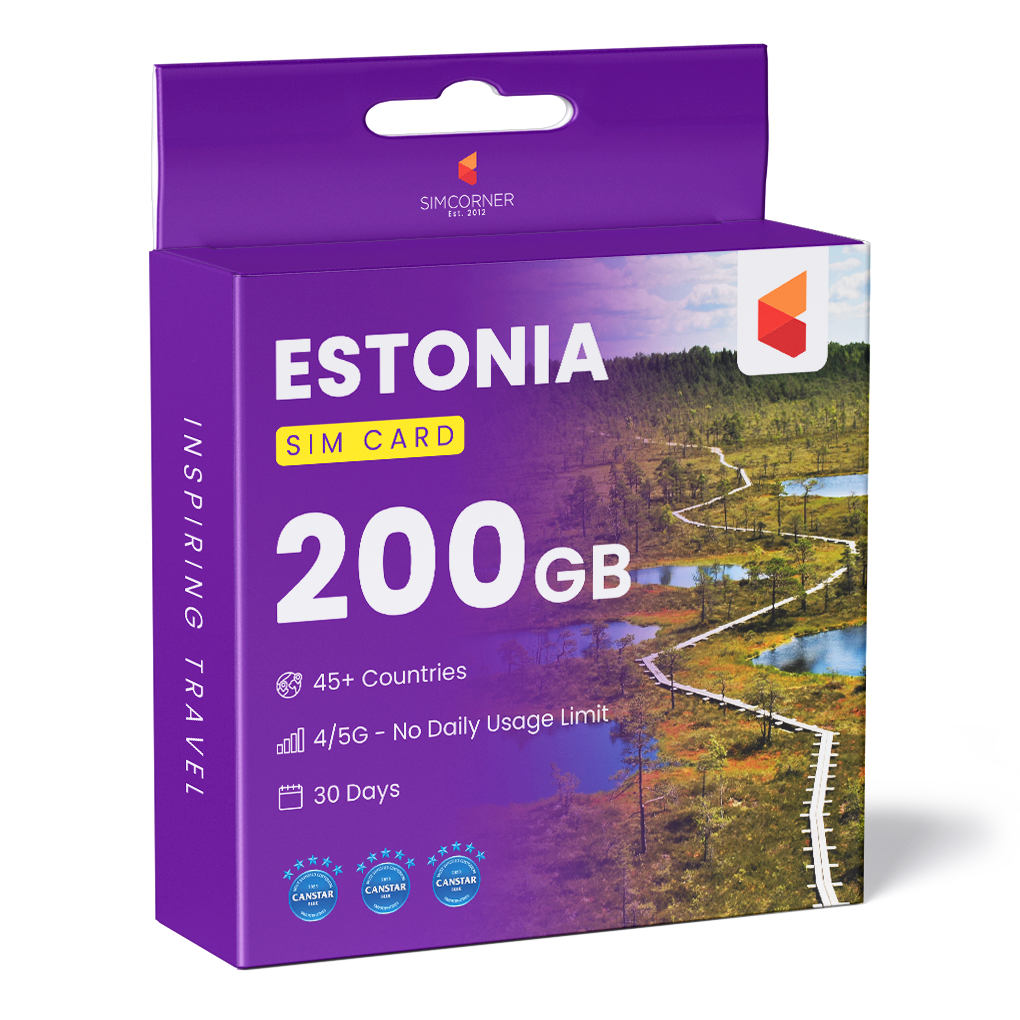 Estonia Travel Sim Card 200GB - SimCorner