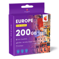 Data SIM for Europe & UK Travel (200GB)