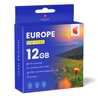 Europe SIM Card 12GB I 71 countries I 30 Days I SimCorner