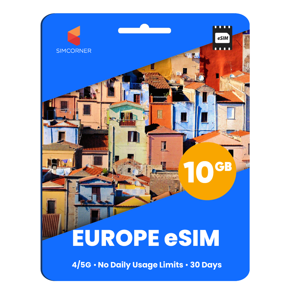 eSIM Europe & UK (10GB) | SimCorner