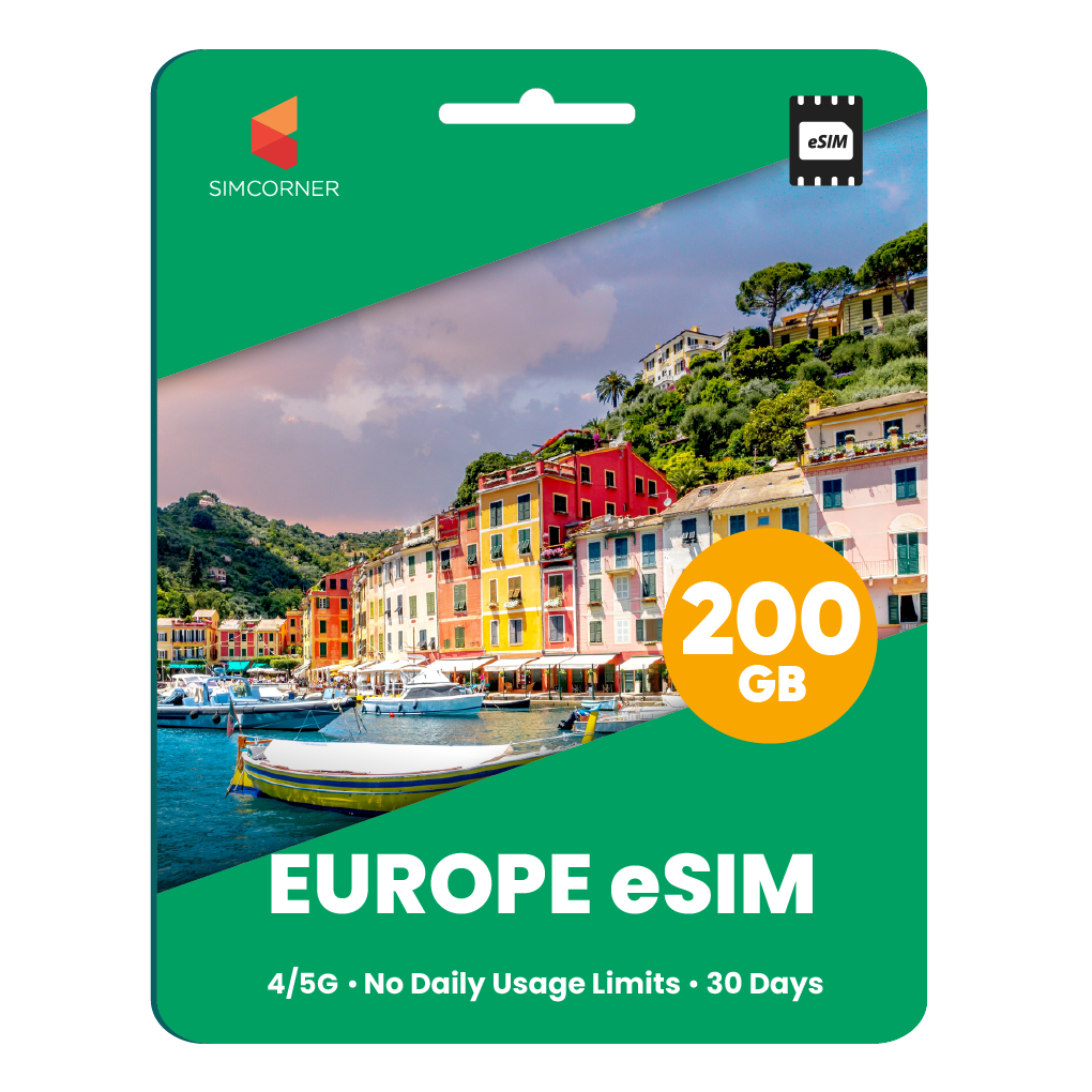 [eSIM] Europe Data eSIM | 200GB | SimCorner