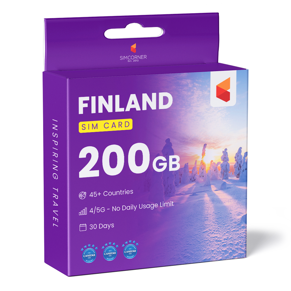 Finland Travel Sim Card 200GB - SimCorner