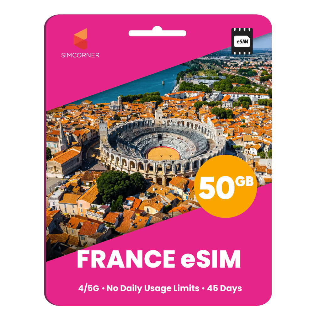 France eSIM: 50GB - 45 Days
-SimCorner