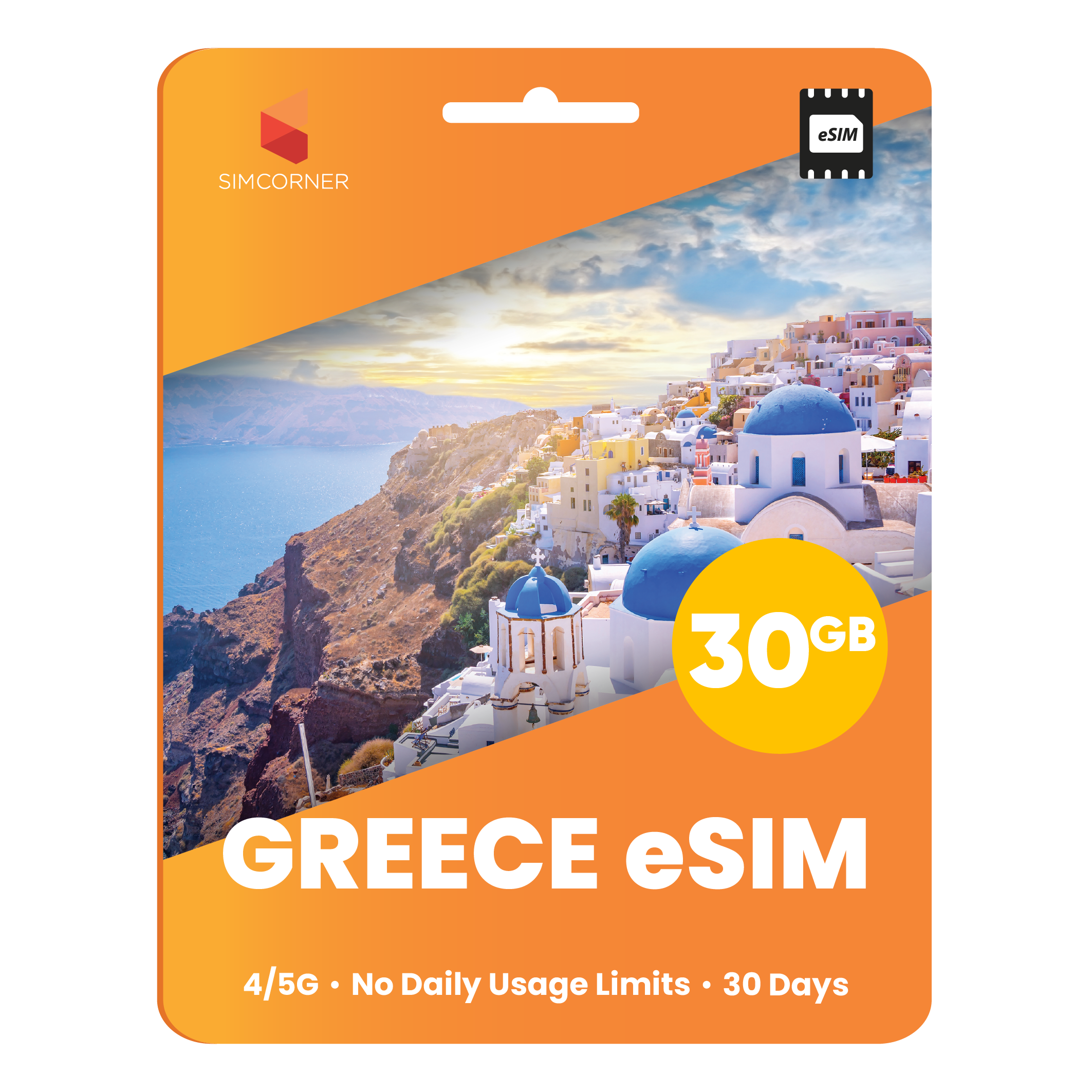 Greece eSIM: 30GB - 30 Days