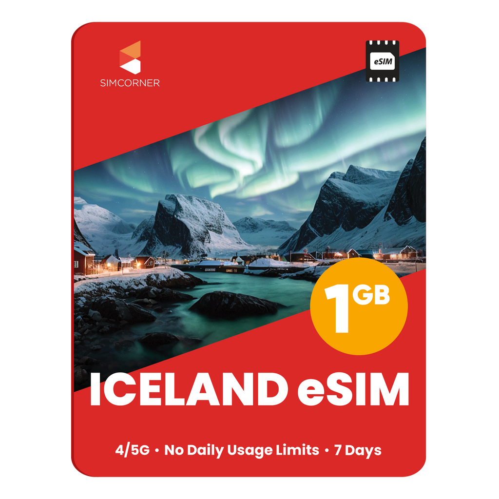 Iceland eSIM: 1GB - 7 Days - SimCorner