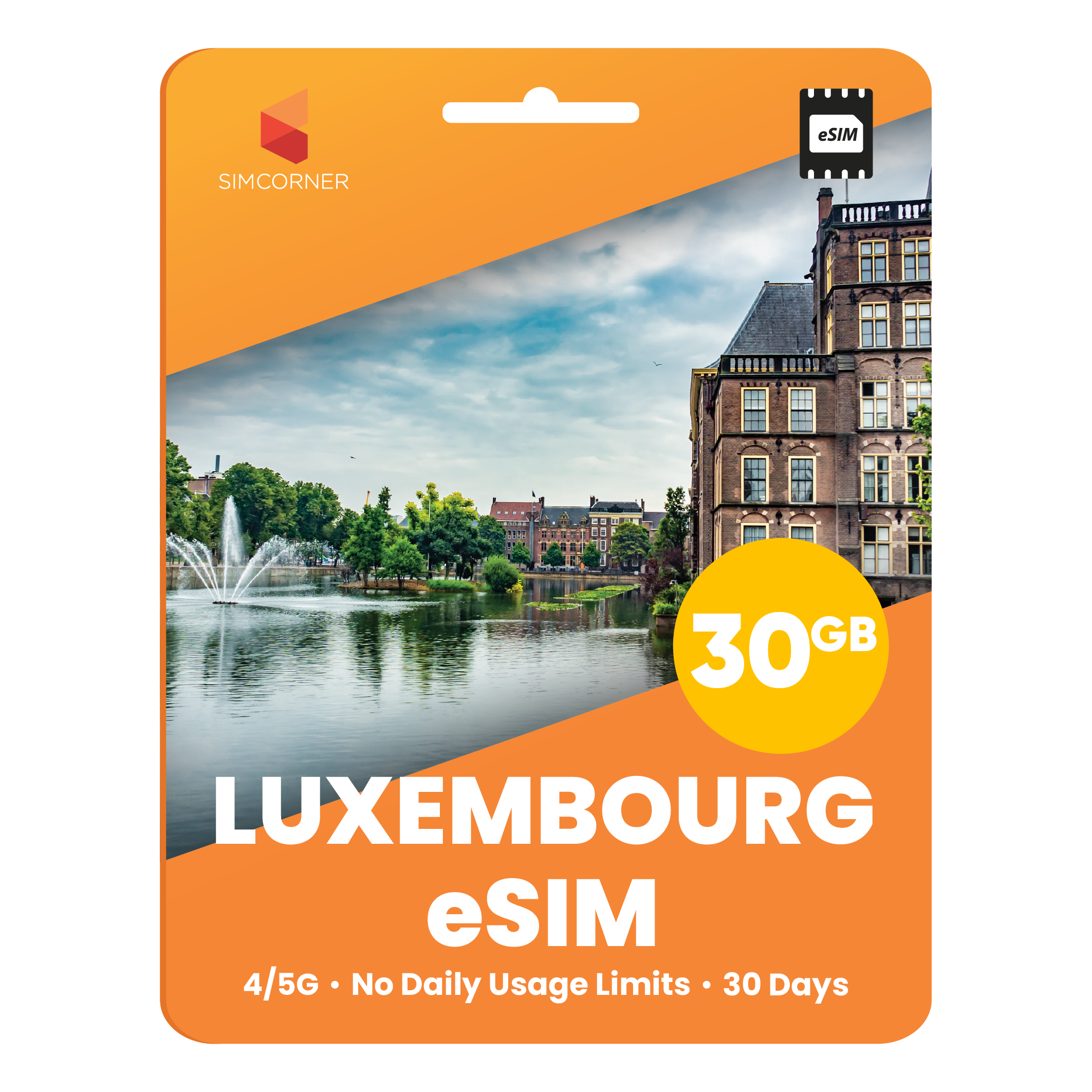 Luxembourg eSIM: 30GB - 30 Days