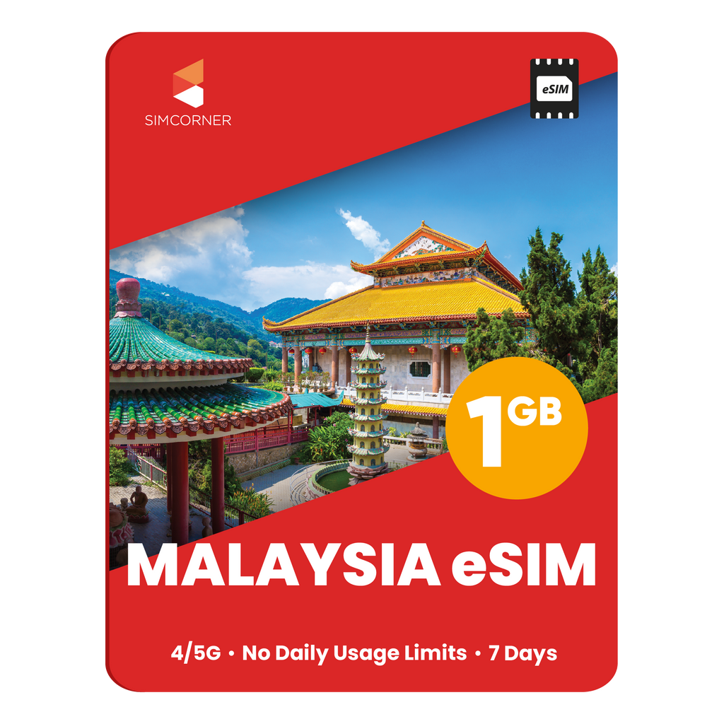 Malaysia eSIM: 1GB - 7 Days- SimCorner