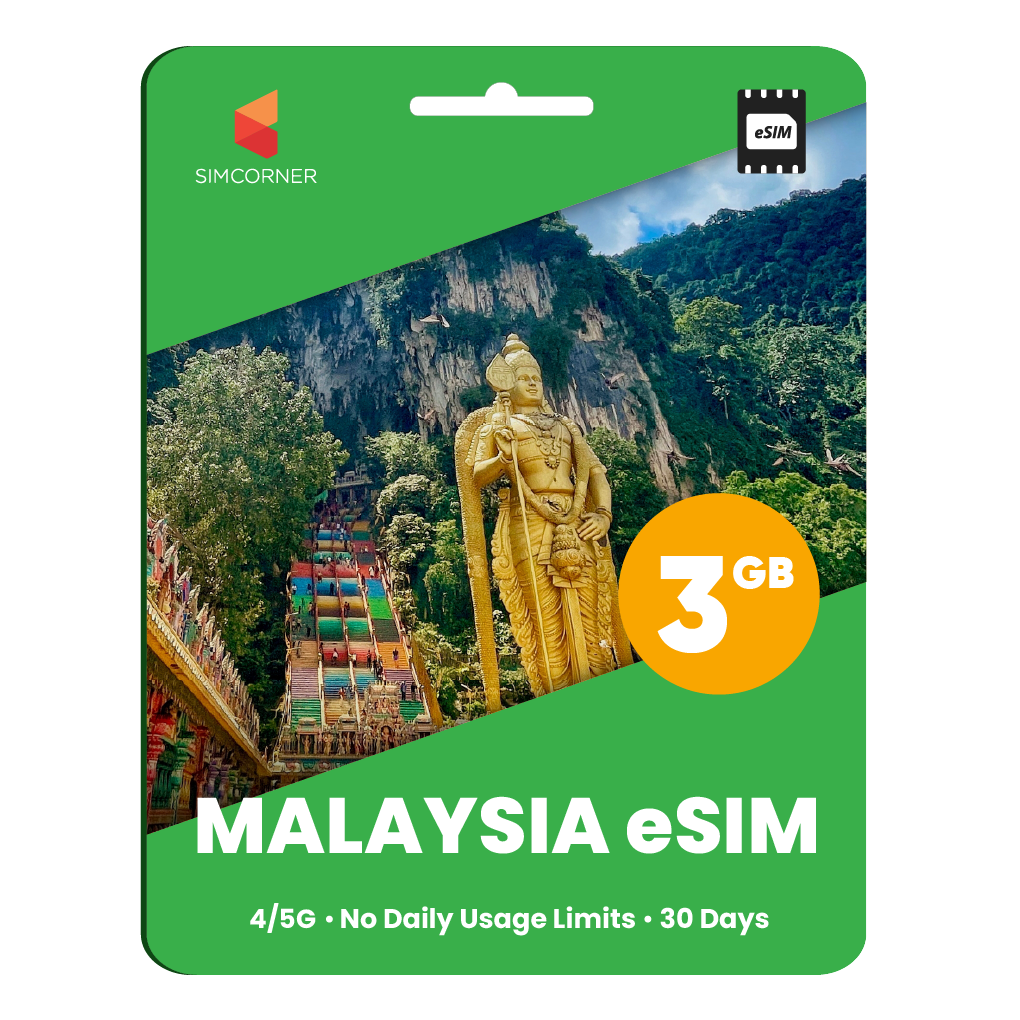 Malaysia eSIM: 3GB - 30 Days - SimCorner