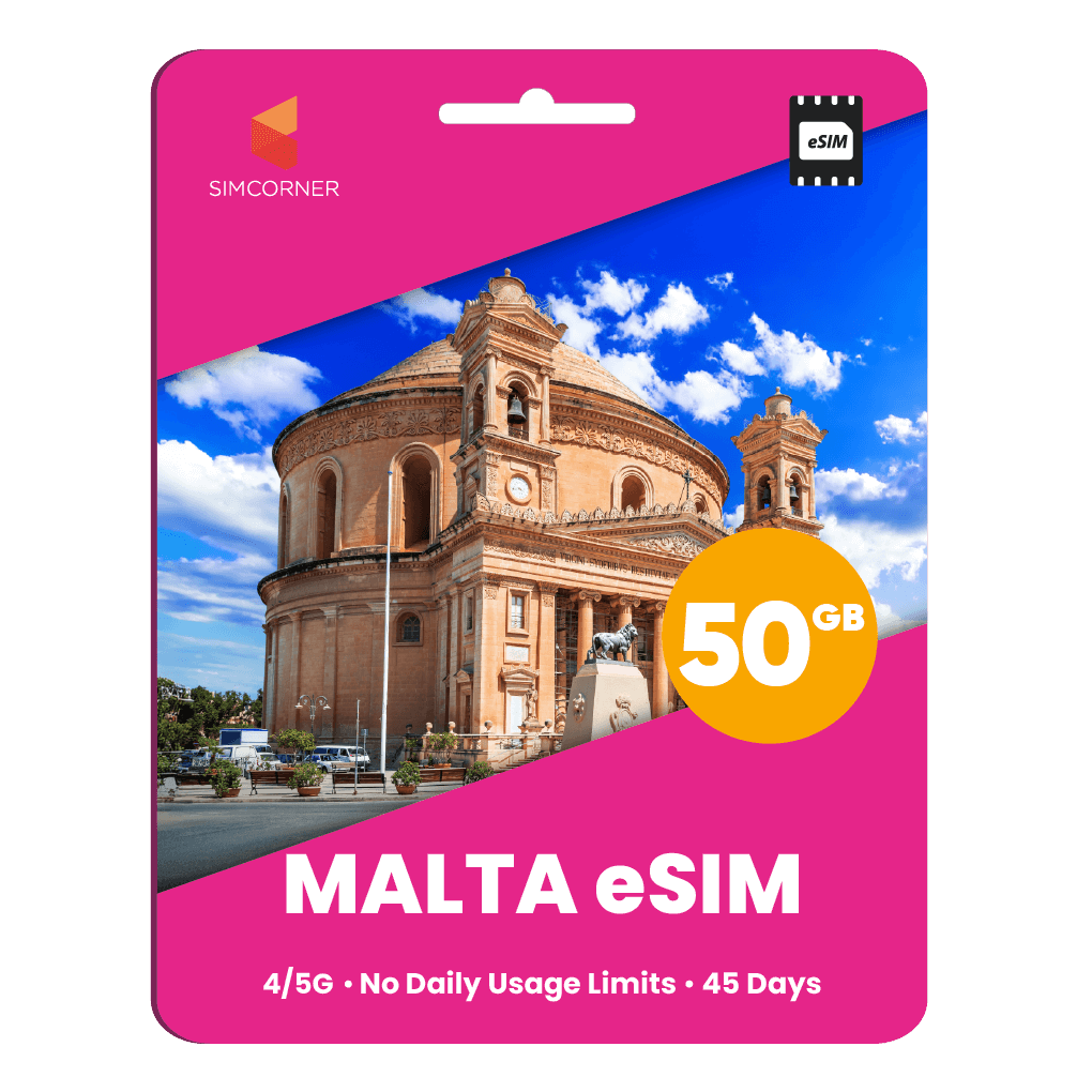 Malta eSIM: 50GB - 45 Days | SimCorner