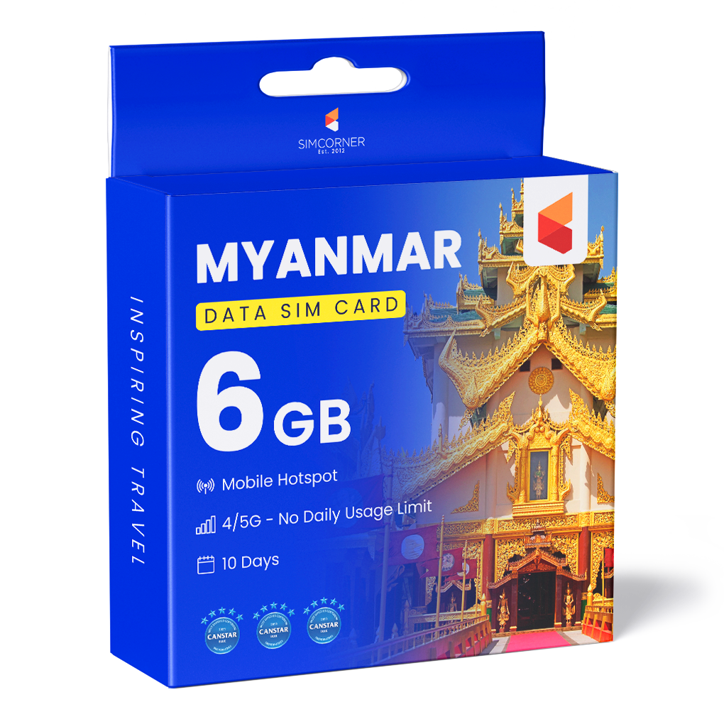 Myanmar Data SIM Card (10 day - 6GB)