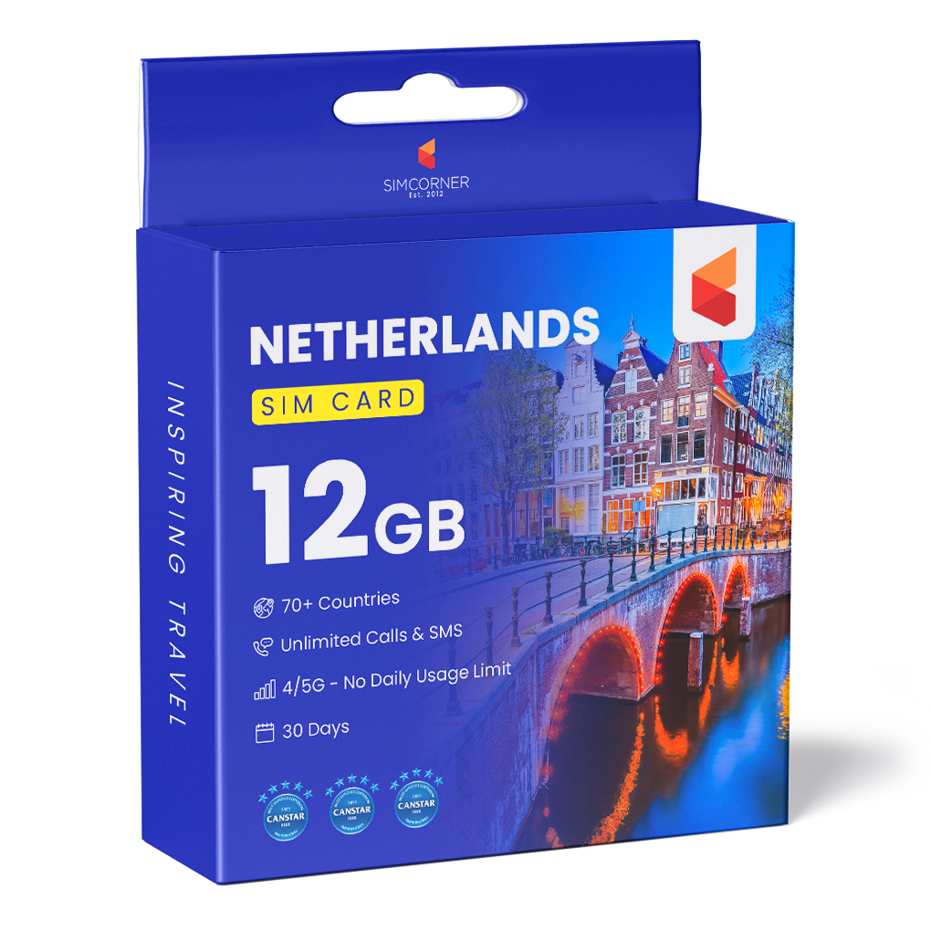 Netherlands Travel Sim Card (12GB) | SimCorner