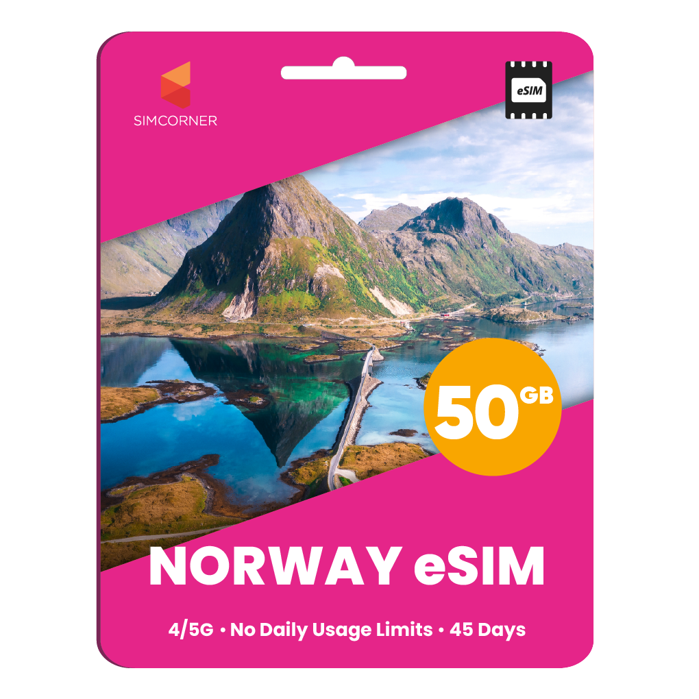 Norway eSIM: 50GB - 45 Days | SimCorner