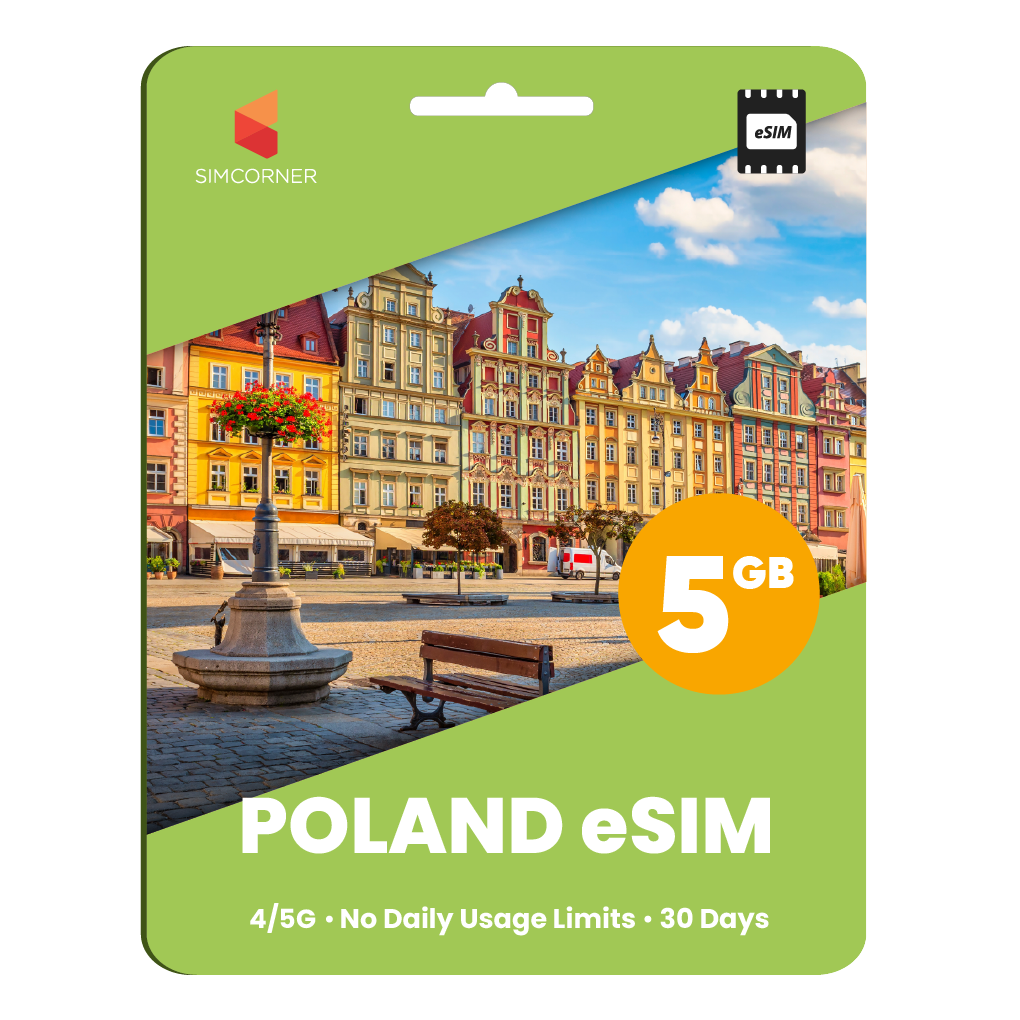 Poland eSIM: 5GB - 30 Days
-Sim Corner