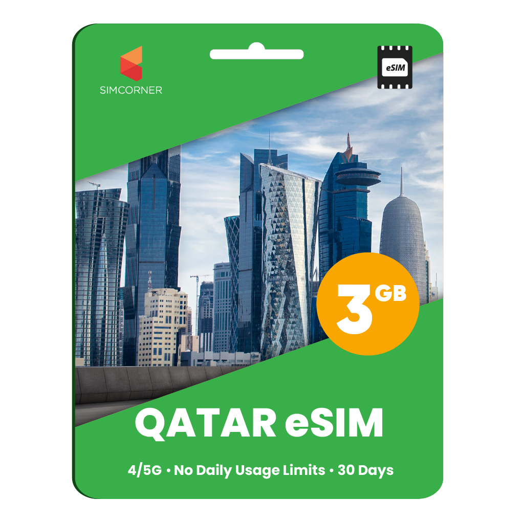 Qatar eSIM: 3GB - 30 Days - SimCorner