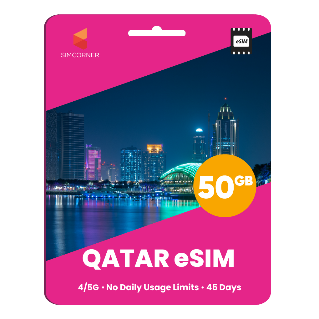 Qatar eSIM: 50GB - 45 Days
-SimCorner