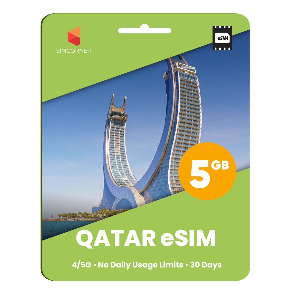 Qatar eSIM: 5GB - 30 Day
-SimCorner