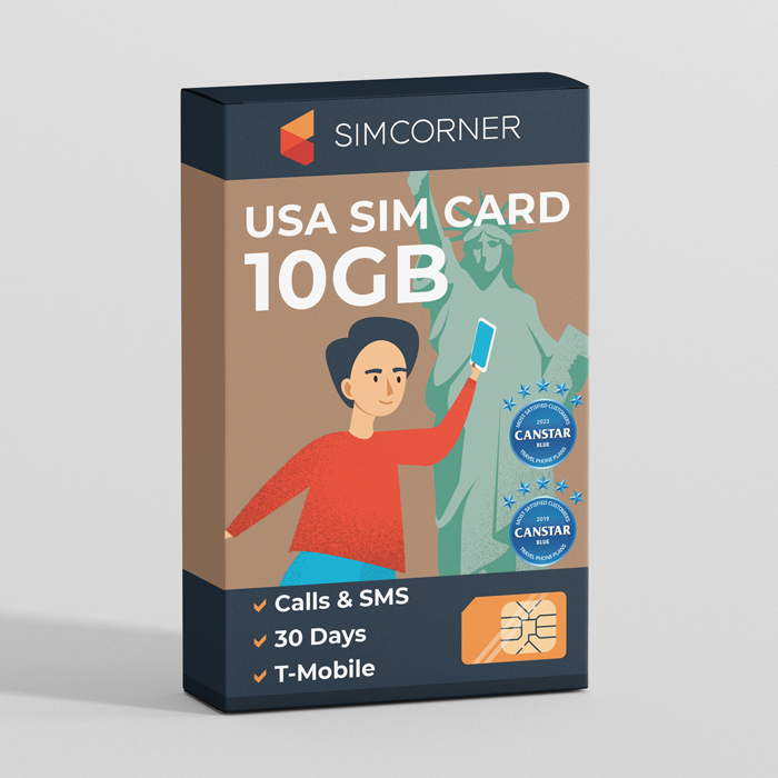 USA SIM Card 10GB T-Mobile at SimCorner NZ