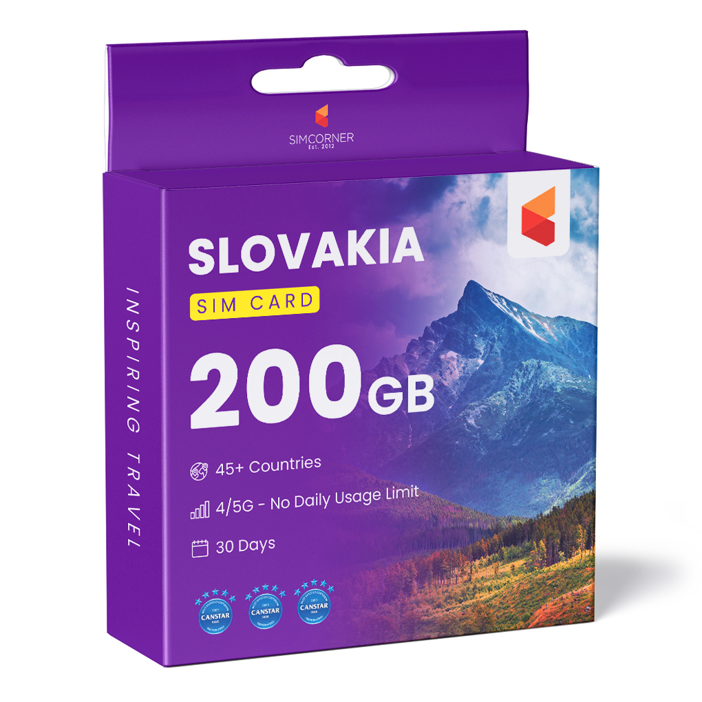 Slovakia Travel Sim Card 200GB | SimCorner