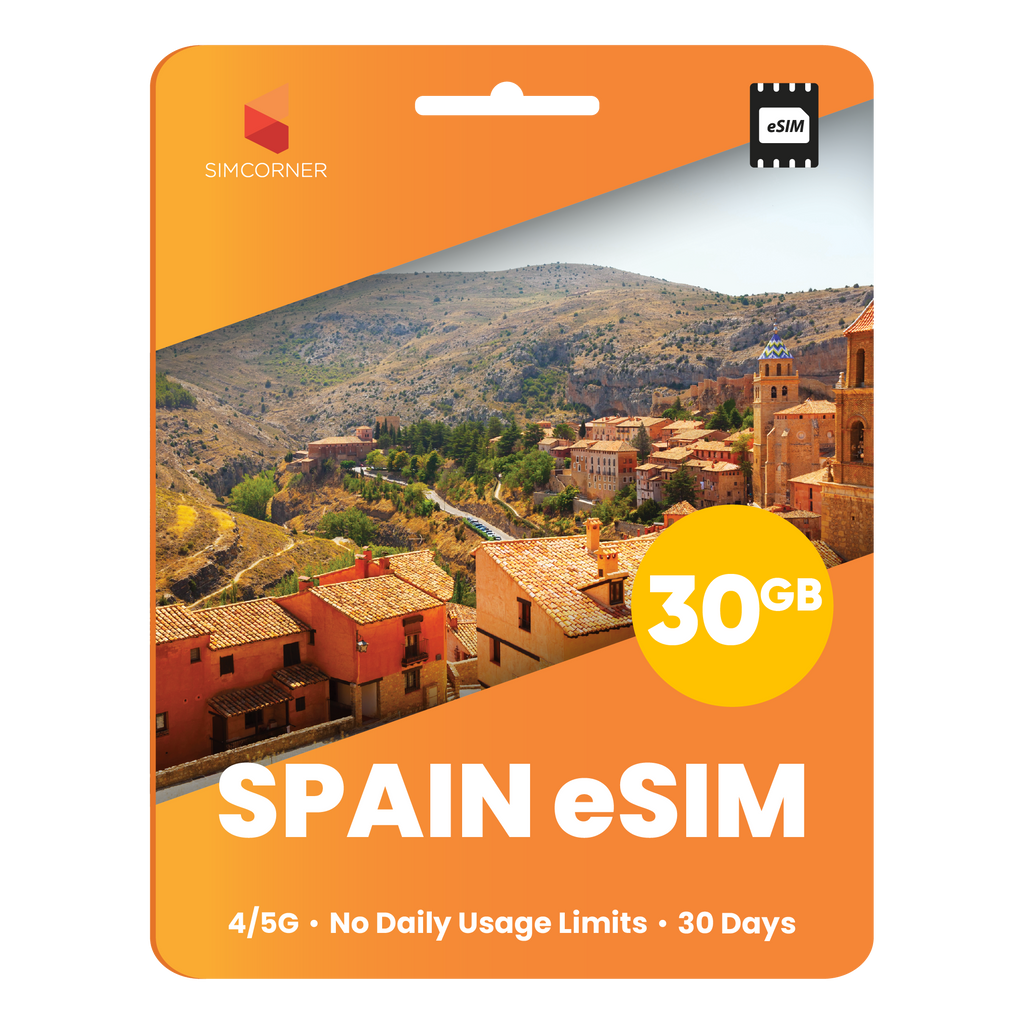 Spain eSIM: 30GB - 30 Days - SimCorner