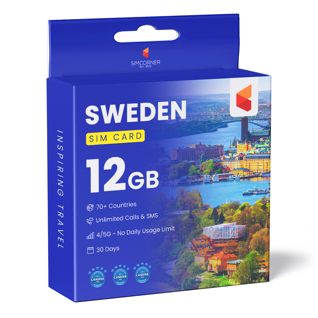 Sweden Travel Sim Card (12GB) | SimCorner