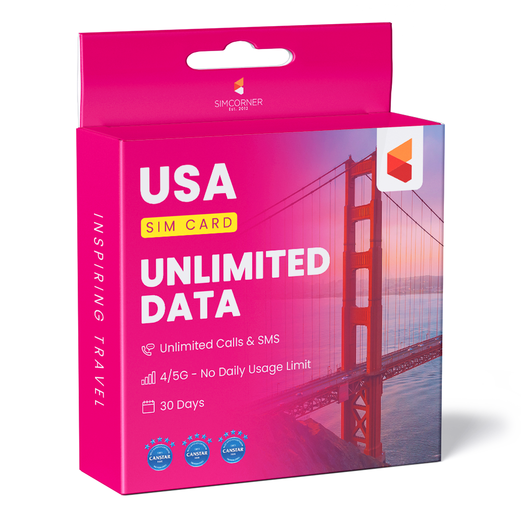 USA SIM Card - Unlimited Data - Unlimited Calls & SMS - SimCorner