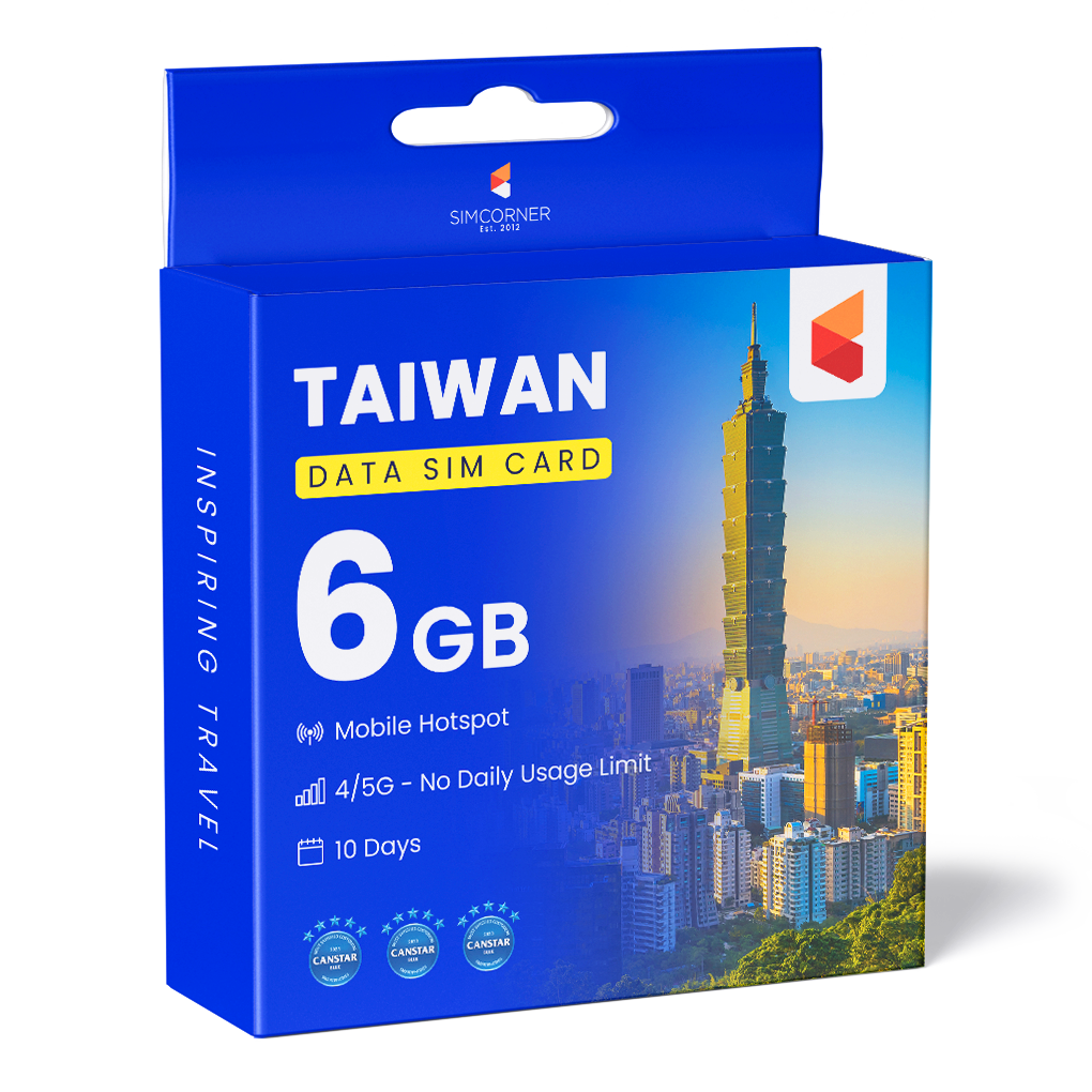 Taiwan Data SIM Card (10 day - 6GB)