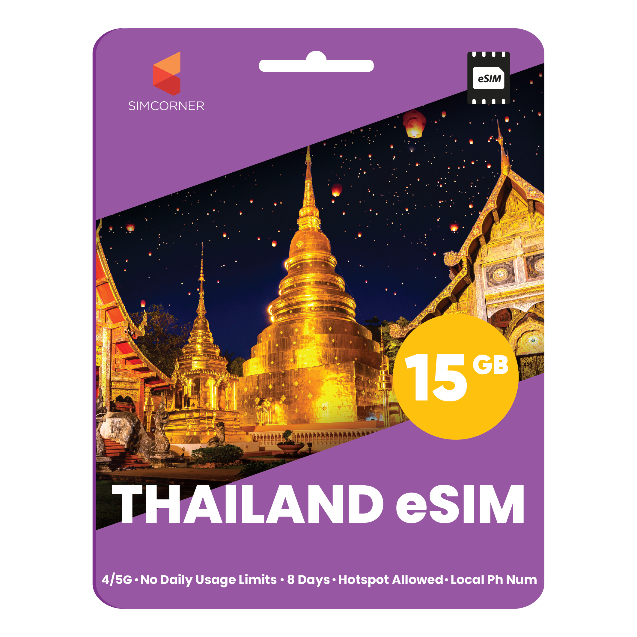 [eSIM] Thailand Travel Sim Card - 15GB (AIS) | SimCorner