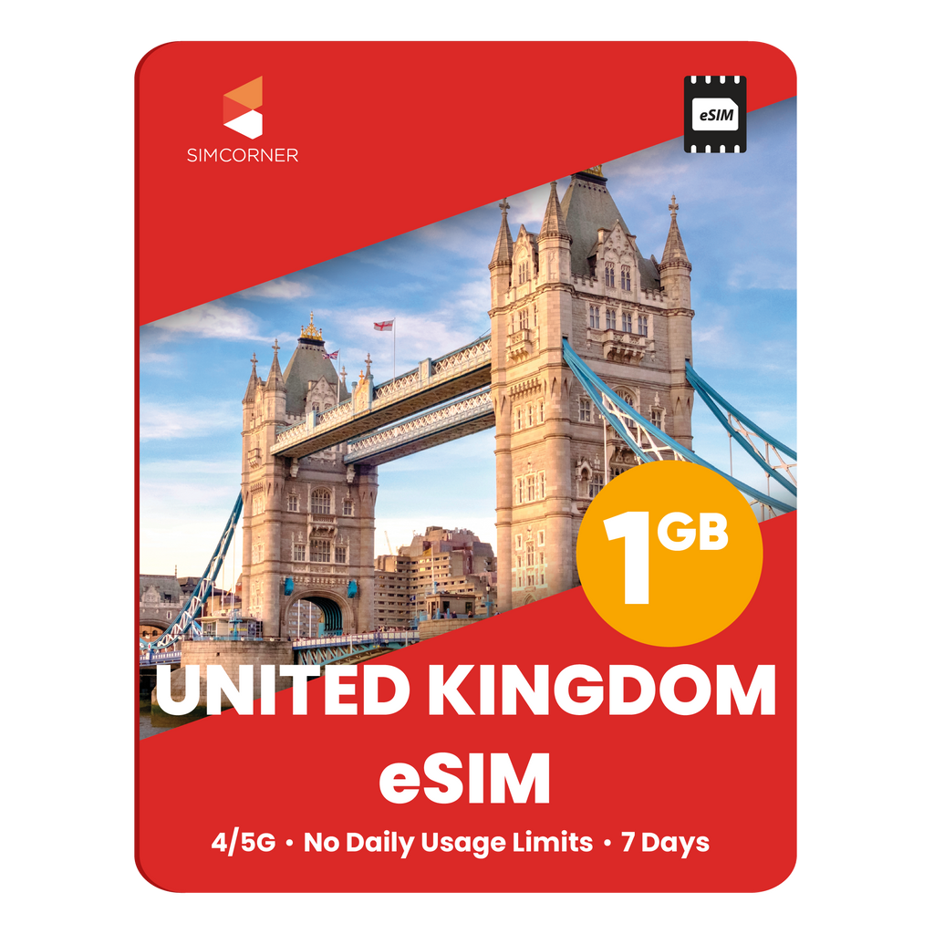 United Kingdom eSIM: 1GB - 7 Days