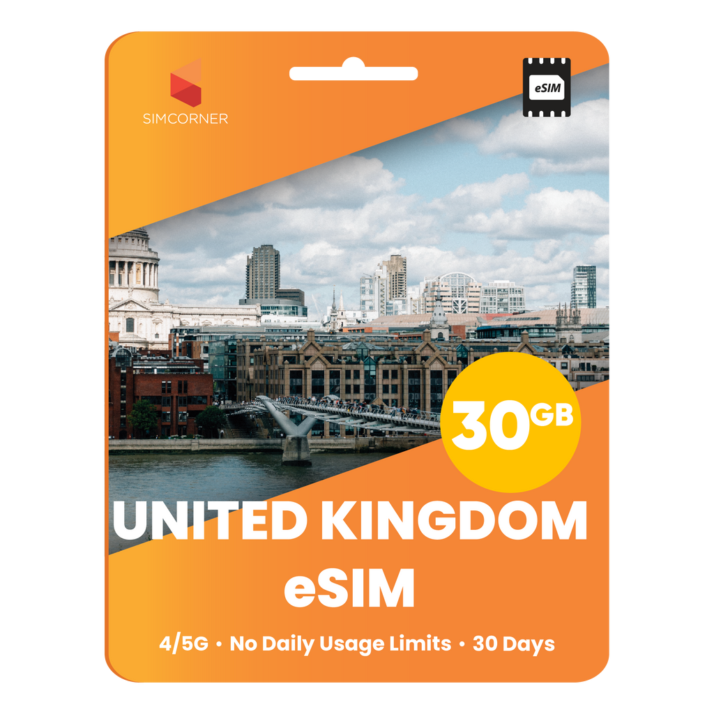 [eSIM] United Kingdom eSim Card (30GB) - SimCorner