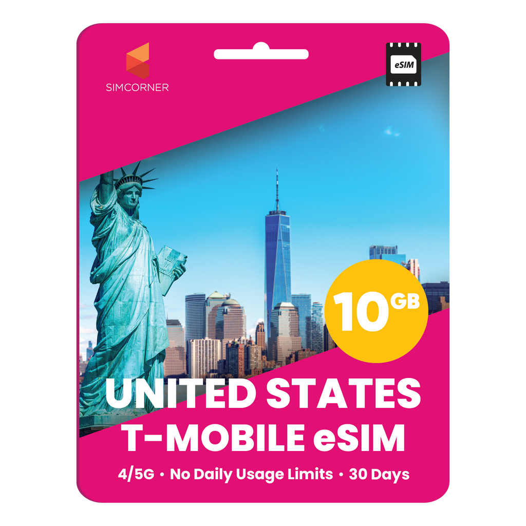 [eSIM] USA Travel SIM - 10GB (T-Mobile) | SimCorner