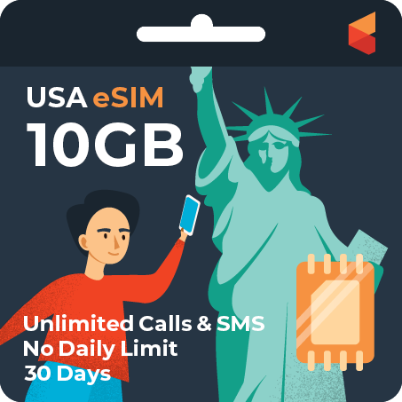 [eSIM] USA Travel SIM - 10GB (T-Mobile) | SimCorner