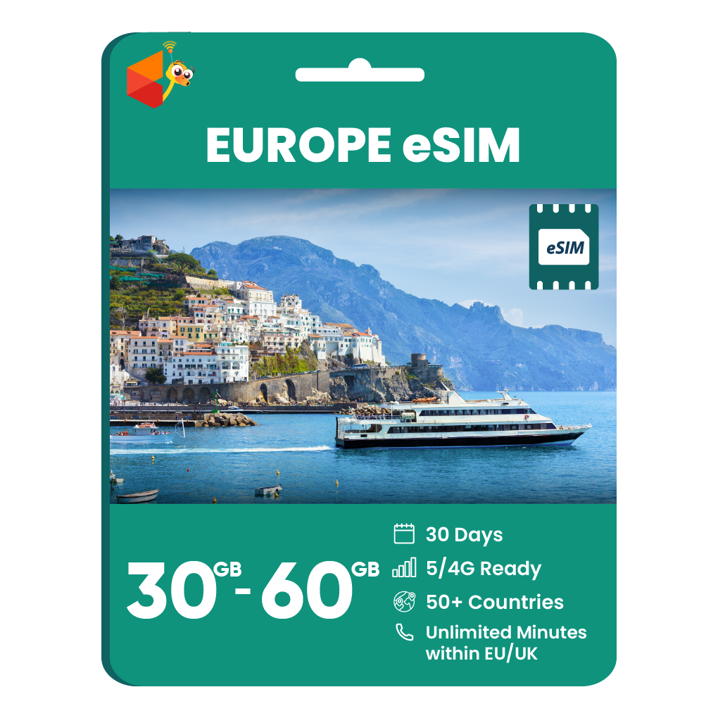 [eSIM] Europe eSIM (30GB/60GB)