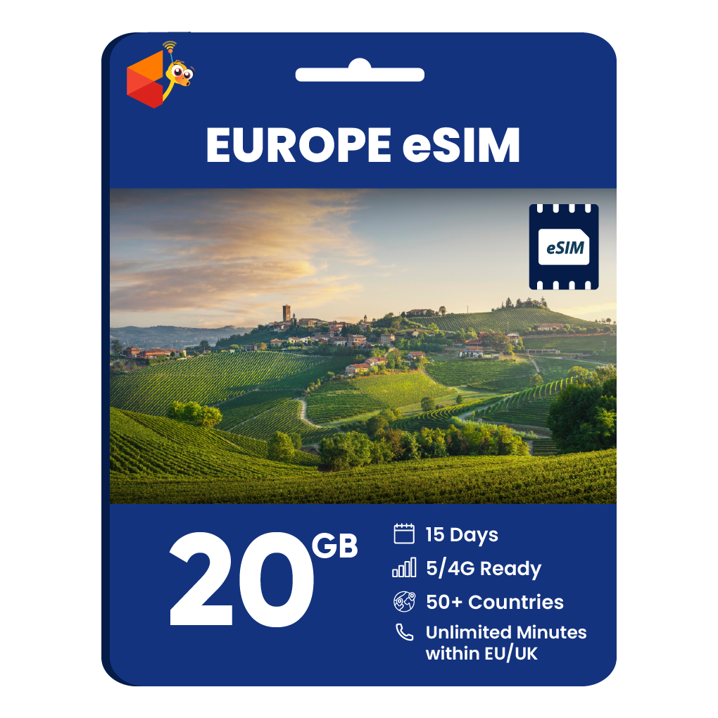 [eSIM] Europe eSim Card (20GB)