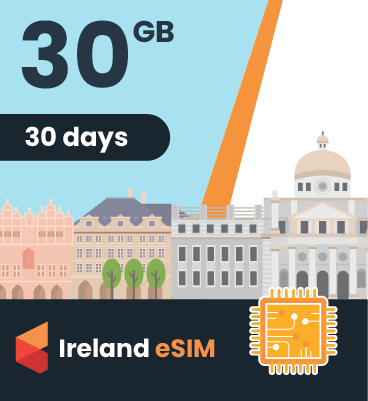 Ireland eSIM: 30GB - 30 Days