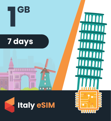 Italy eSIM: 1GB - 7 Days