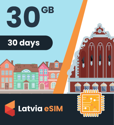 Latvia eSIM: 30GB - 30 Days