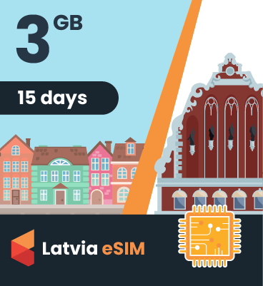 Latvia eSIM: 3GB - 30 Days