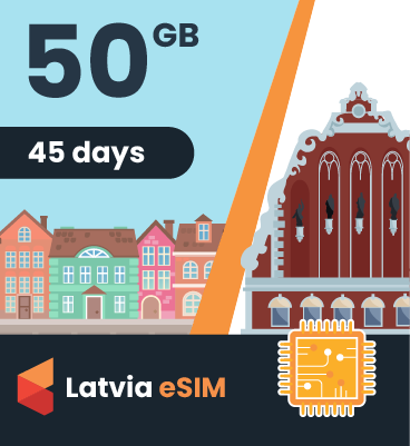 Latvia eSIM: 50GB - 45 Days