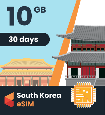 South Korea eSIM: 10GB - 30 Days